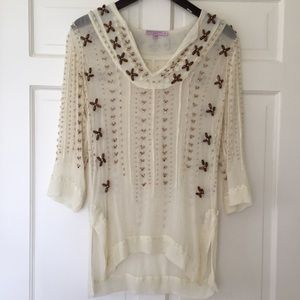 Calypso St. Barth’s Beaded Silk Tunic
